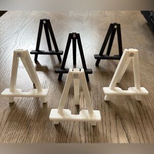 6- 4 inch, 3D printed, Miniature Easel for Displaying Art, Cards, Devices …